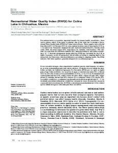 Recreational Water Quality Index - SciELO