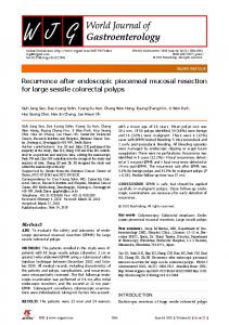 Recurrence after endoscopic piecemeal mucosal ... - CiteSeerX