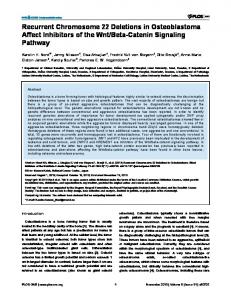 Recurrent Chromosome 22 Deletions in Osteoblastoma ... - CiteSeerX