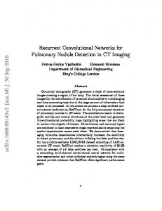 Recurrent Convolutional Networks for Pulmonary Nodule ... - arXiv