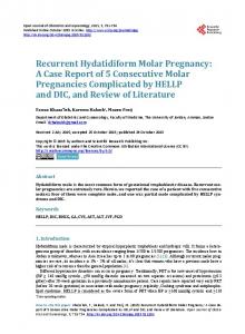 Recurrent Hydatidiform Molar Pregnancy - Scientific Research ...