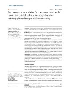 recurrent rates and risk factors associated with ... - Semantic Scholar