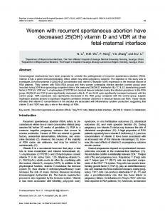 recurrent spontaneous abortion - SciELO