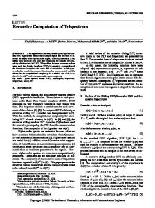 Recursive Computation of Trispectrum