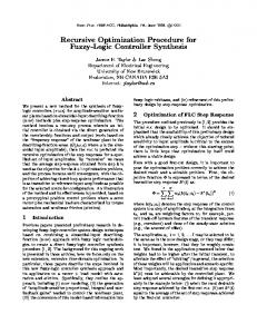 Recursive Optimization Procedure for Fuzzy-Logic Controller