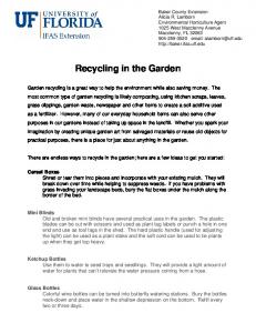 Recycling in the Garden