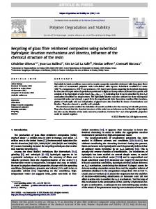 Recycling of glass fibre reinforced composites using