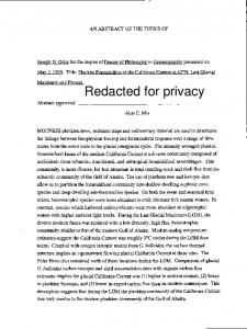 Redacted for privacy - Oregon State University