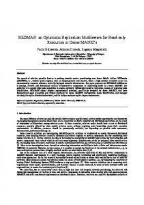 REDMAN: an Optimistic Replication Middleware ... - Semantic Scholar