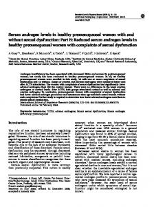 Reduced serum androgen levels - Nature