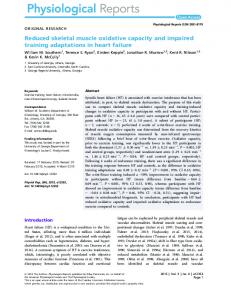 Reduced skeletal muscle oxidative capacity and impaired training