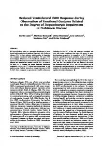 Reduced Ventrolateral fMRI Response during ... - Semantic Scholar