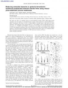 Reducing azimuthal domains in epitaxial ferroelectric lanthanum ...