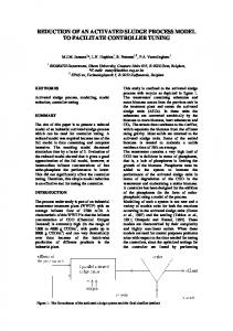 reduction of an activated sludge process model to ... - CiteSeerX