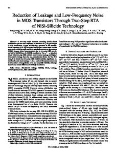 Reduction of Leakage and Low-Frequency Noise in ... - IEEE Xplore