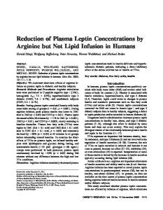 Reduction of Plasma Leptin Concentrations by ... - Wiley Online Library