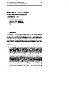 Reductionist Contractualism - California State University, Northridge
