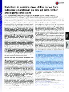Reductions in emissions from deforestation from ... - The REDD Desk
