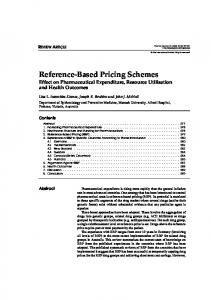 Reference-Based Pricing Schemes