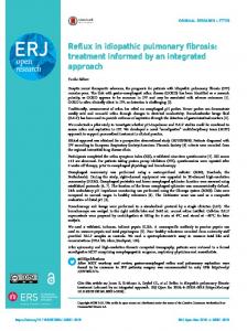 Reflux in idiopathic pulmonary fibrosis: treatment