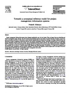 RefModPM: A Conceptual Reference Model for Project Management ...