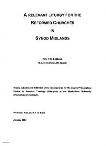 reformed churches synod midlands - CiteSeerX