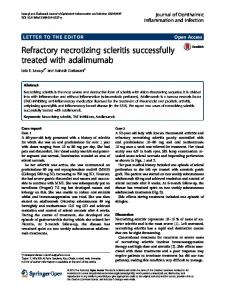 Refractory necrotizing scleritis successfully treated with adalimumab ...