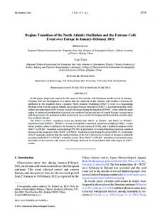 Regime Transition of the North Atlantic Oscillation and the Extreme ...