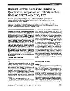 Regional Cerebral Blood Flow Imaging: A Quantitative Comparison of ...