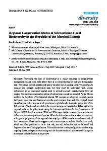 Regional Conservation Status of Scleractinian Coral ... - MDPI