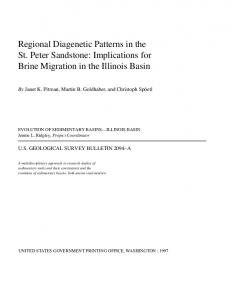 Regional Diagenetic Patterns in the St. Peter Sandstone - USGS ...