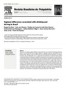 Regional differences associated with drinking and driving in Brazil