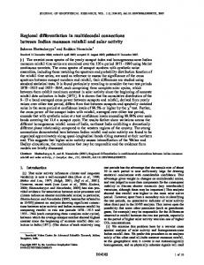 Regional differentiation in multidecadal ... - Wiley Online Library