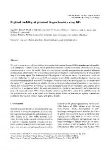 Regional modeling of grassland biogeochemistry ... - Springer Link