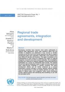 Regional trade agreements, integration and development - UNCTAD ...