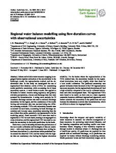 Regional water balance modelling using flow-duration curves with ...