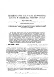 registering and discovering semantic web services in a federated ...