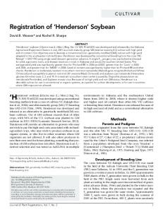 Registration of 'Henderson' Soybean