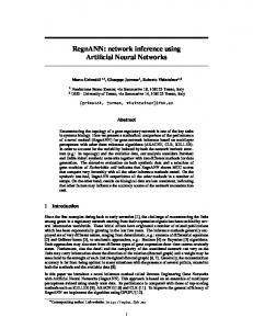 RegnANN: network inference using Artificial Neural ... - SNAP: Stanford