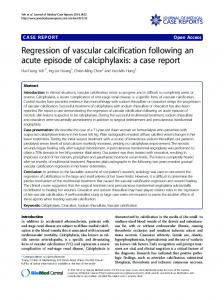 Regression of vascular calcification following an acute ... - Springer Link