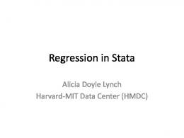 Regression with Stata