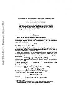 REGULARITY AND SEGRE-VERONESE EMBEDDINGS