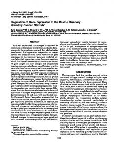 Regulation of Gene Expression in the Bovine Mammary Gland - USDA