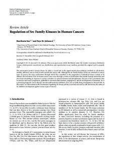 Regulation of Src Family Kinases in Human Cancers