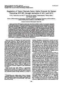 Regulation of Tumor Necrosis Factor Alpha ... - Journal of Virology