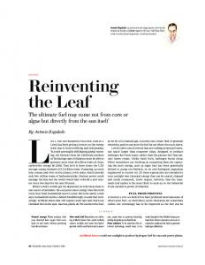 Reinventing the Leaf - Arbor Scientific