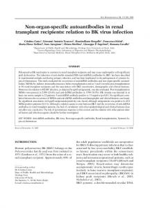 relation to BK virus infection