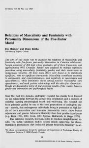 Relations of Masculinity and Femininity with