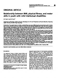 Relationship between BMI, physical fitness, and motor skills in youth ...