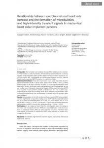 Relationship between exercise-induced heart rate increase and the ...